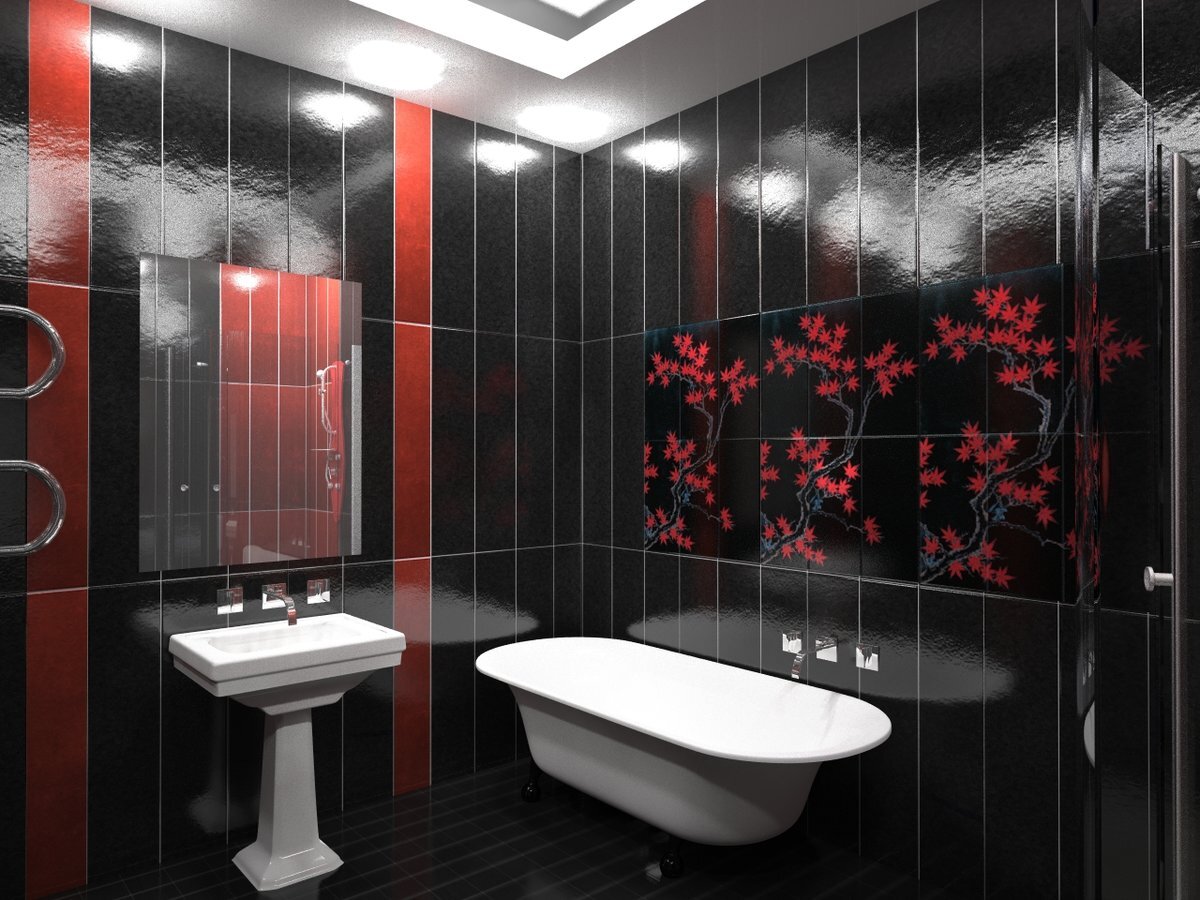 Отделка и дизайн ванной комнаты панелями ПВХ