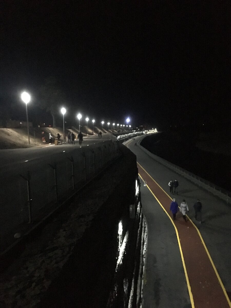 Новая набережная г. Ангарск (люблю ночной город)