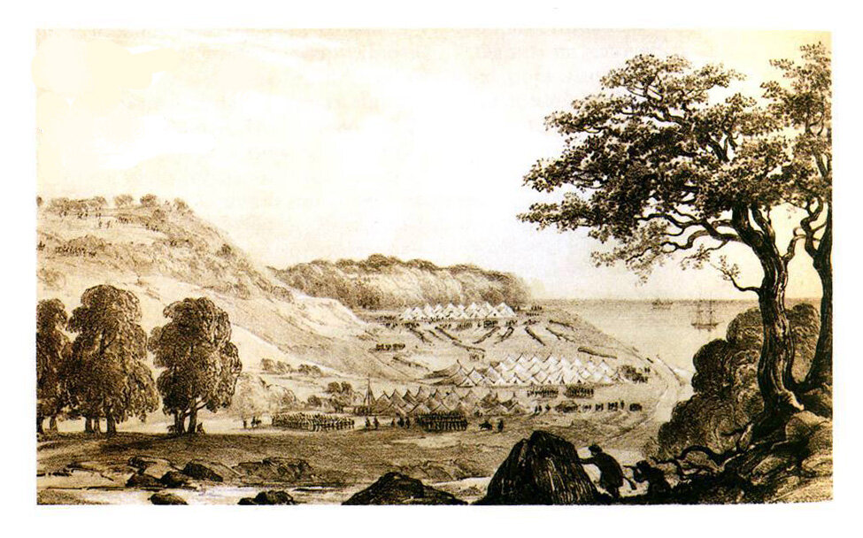 Столица в устье тахо. Пейзажи Причерноморья. Новороссийск 1838 год рисунок.