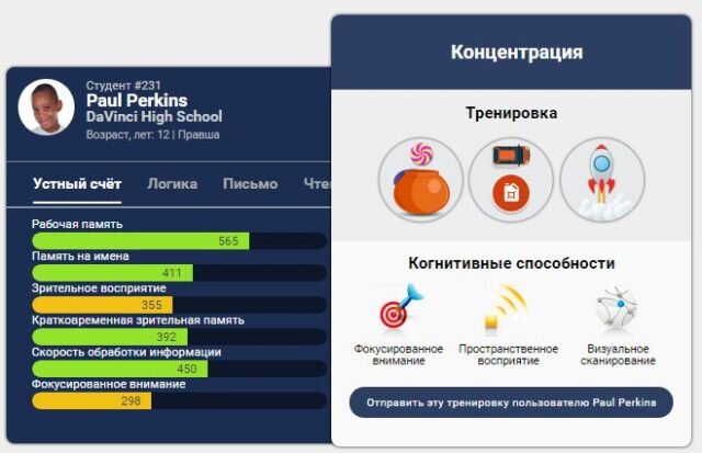 CogniFit для школ и преподавателей