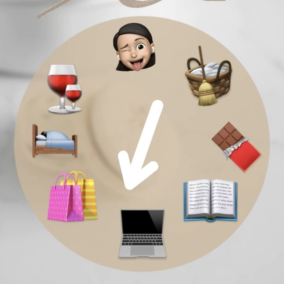 Вариант оформления для сторис игры с крутящейся стрелкой, где подписчику нужно ее остановить