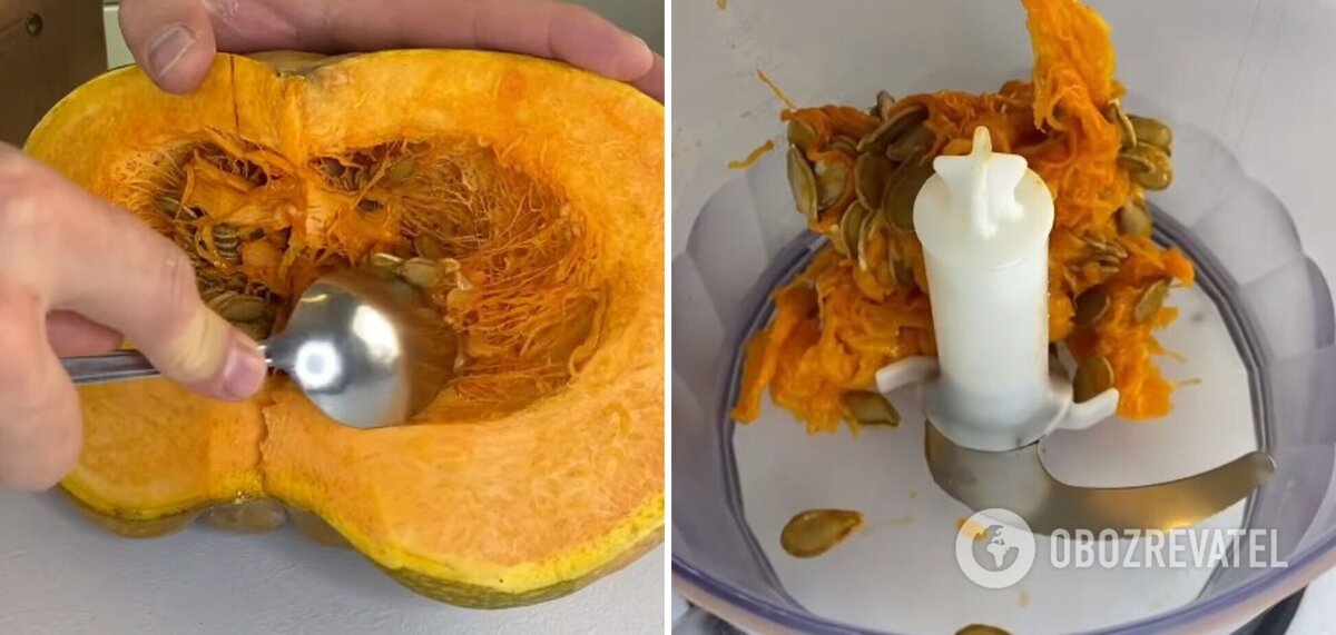 Для приготовления молока нужно перемолоть семена в чаше блендера. Источник: Скриншот поста Сергея Поканевича в Instagram