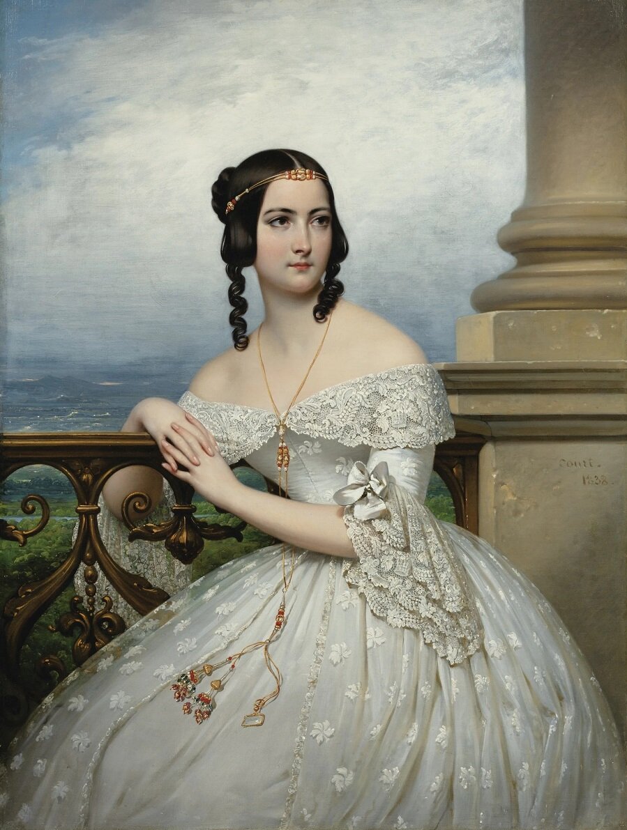“PRESUMED PORTRAIT OF MISS WHITE”, 1838, Joseph Désiré Court