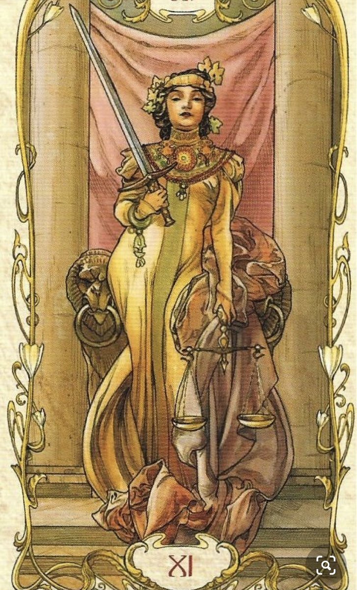 Justice 8. Tarot mucha (Таро альфонса мухи).