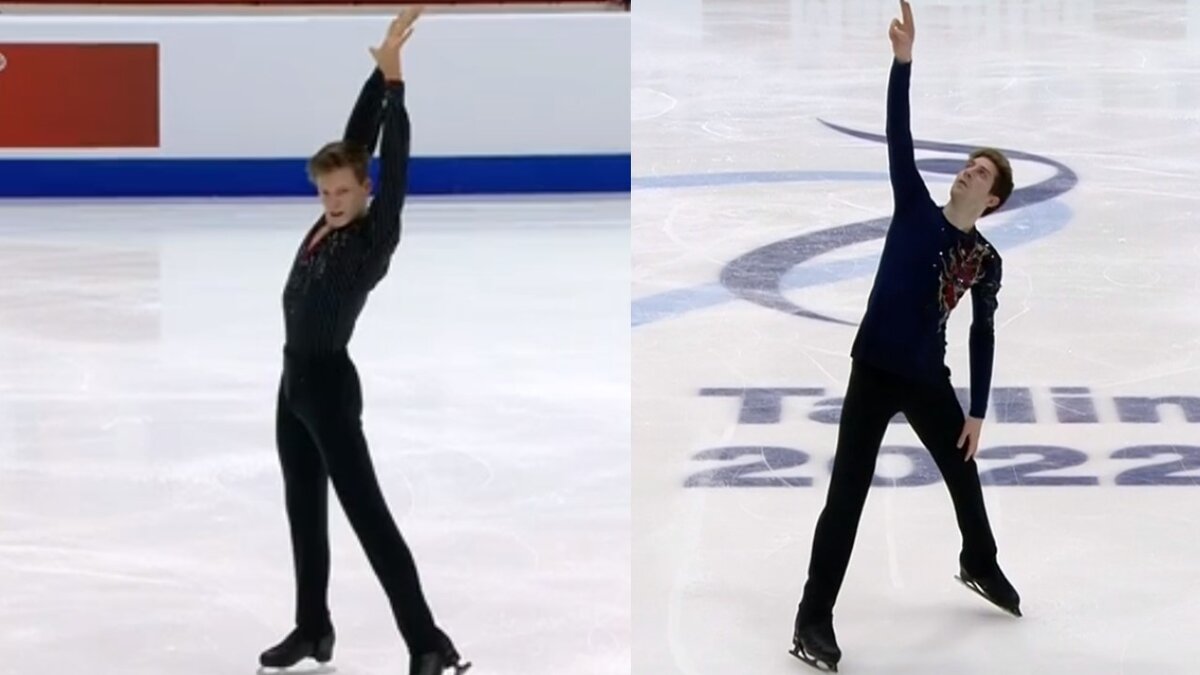 Евгений Семененко на третьем месте, а Морис Квителашвили на четвертом. Весь пьедестал наш и только россияне и Морис в короткой программе прыгнули по два четверных прыжка, но Первый решил, что нашим зрителям это не интересно и не показал