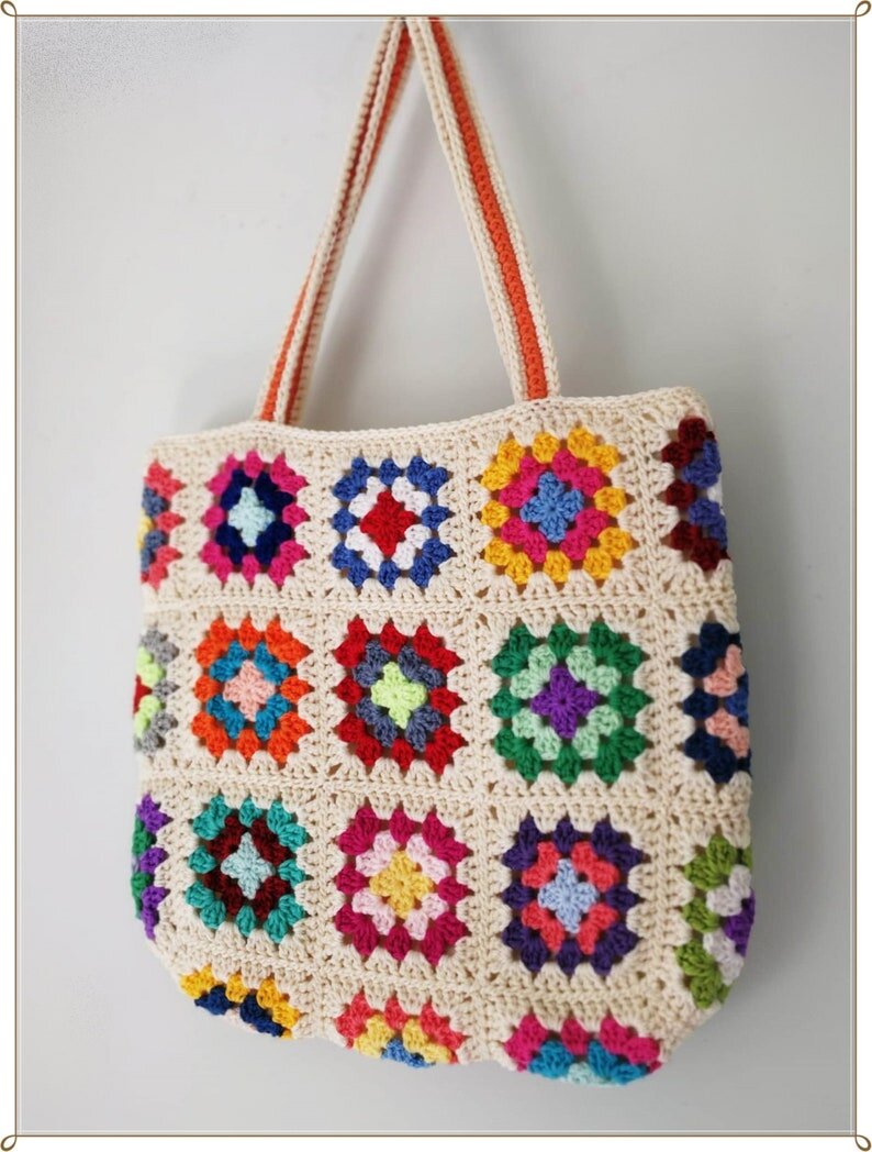 Сумка вязаная на основе БК в четв=ыре ряда