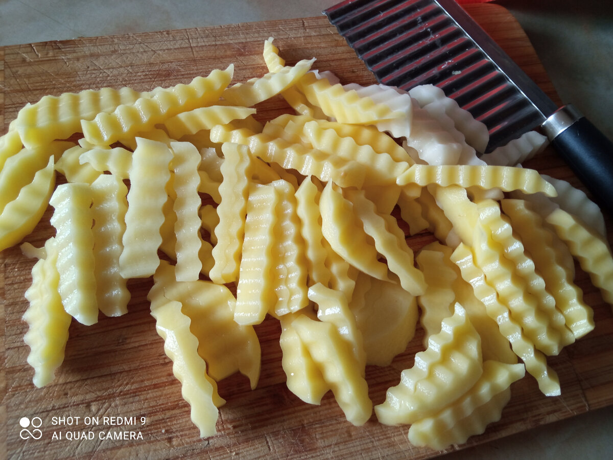 нарезка картофеля волнистым ножом, фото личное 