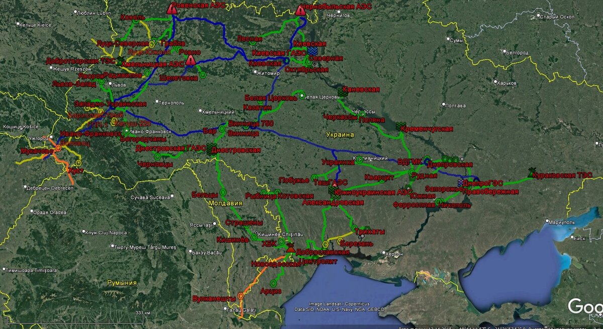 Украинская энергосистема днём 11.10.2022