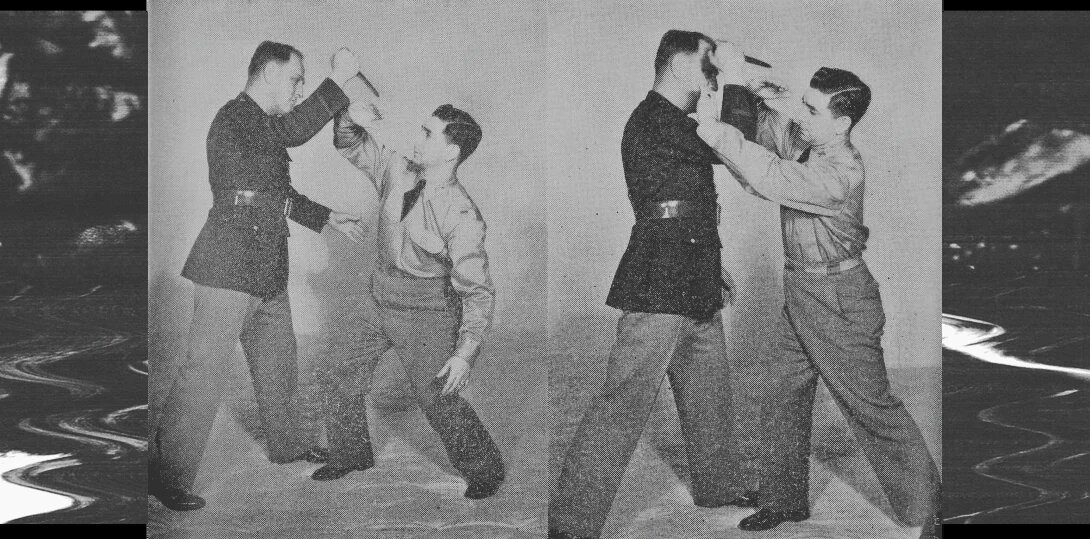 Пример плохого приема на 3 движения. "Спецы" не понимали, что после блока рука с ножом уйдет на замах, чтобы потом зарезать.