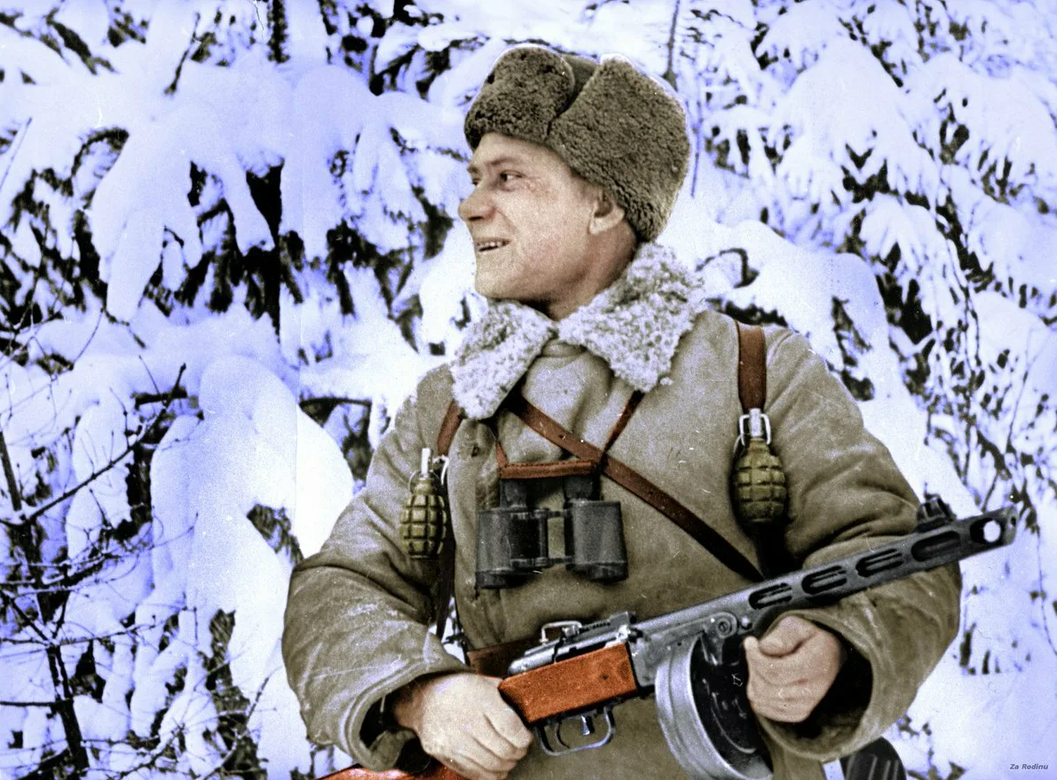 Sowjetischer Soldat mit PPSh