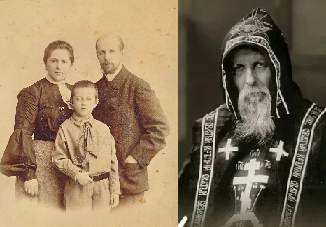 Василий Николаевич Муравьев с женой и сыном. Он же - св. Серафим Вырицкий 