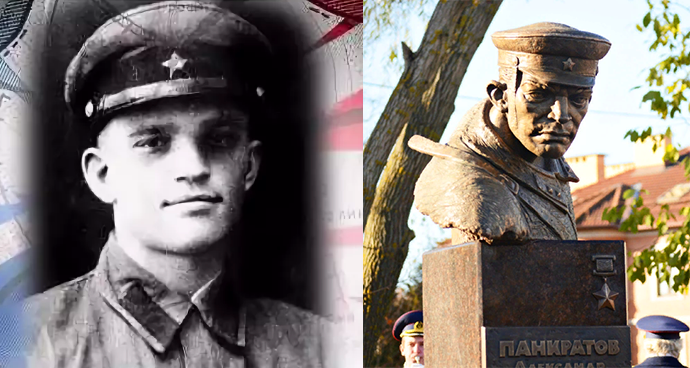 Александр Панкратов советский политрук, герой Советского Союза, первый в истории ВОВ закрыл свои телом немецкий пулемет.