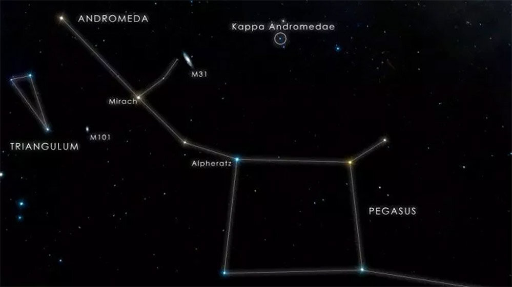 Расположение М 31