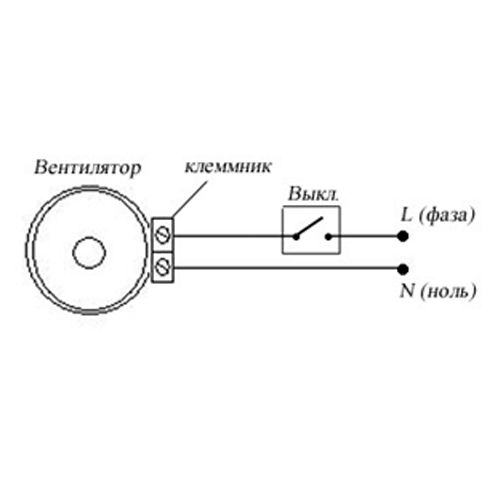 Электрическая схема вентилятора