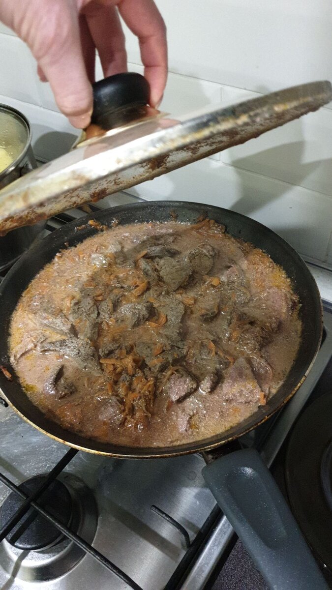 Печенка жареная.