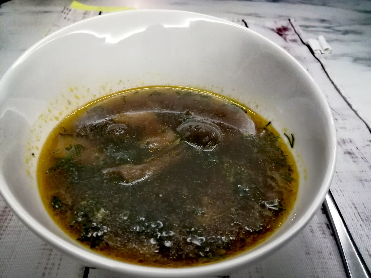 Постный суп из сушеных грибов. Вкусный и сытный
