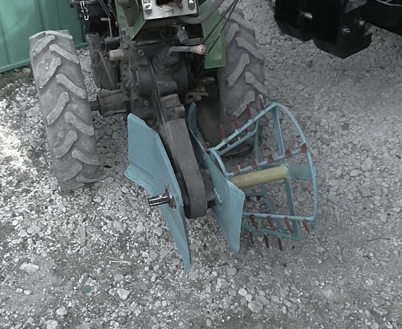 Крепление ежей к фрезе.