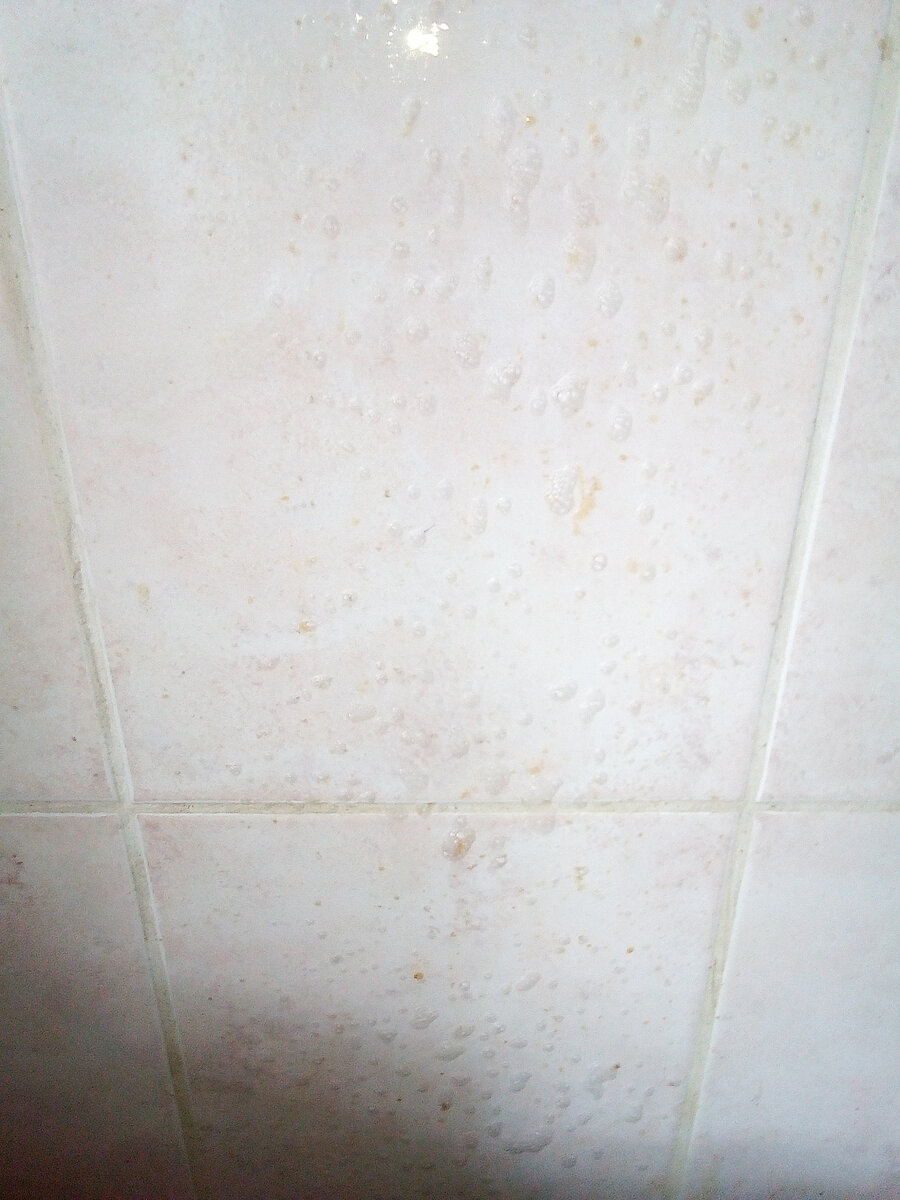 Набрызгала средство от жира.