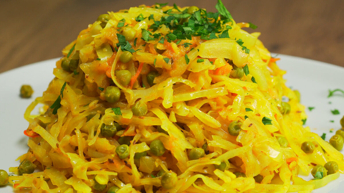 Капуста Сабзи. Индийская кухня