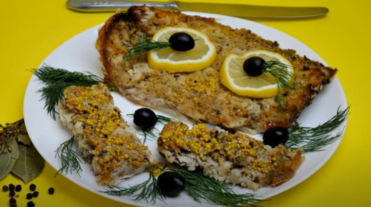 Скумбрия с горчицей. Скриншот из видео. Используется и распространяется бесплатно по лицензии https://www.youtube.com/t/terms