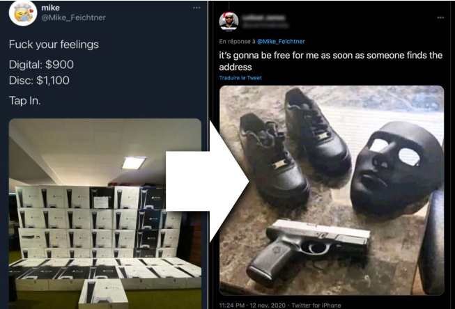 Твиты двух сторон