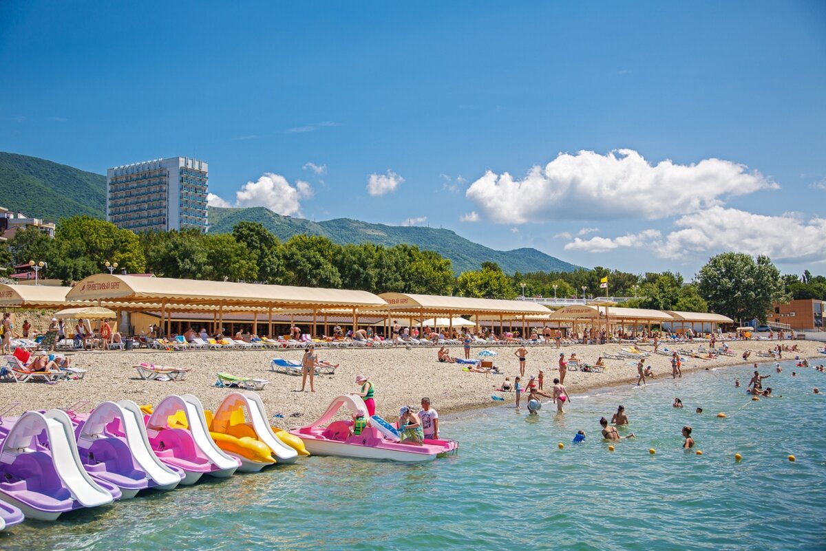 Пляж пансионата 