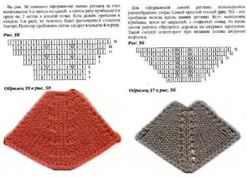 Вязание спицами реглан узоры схема