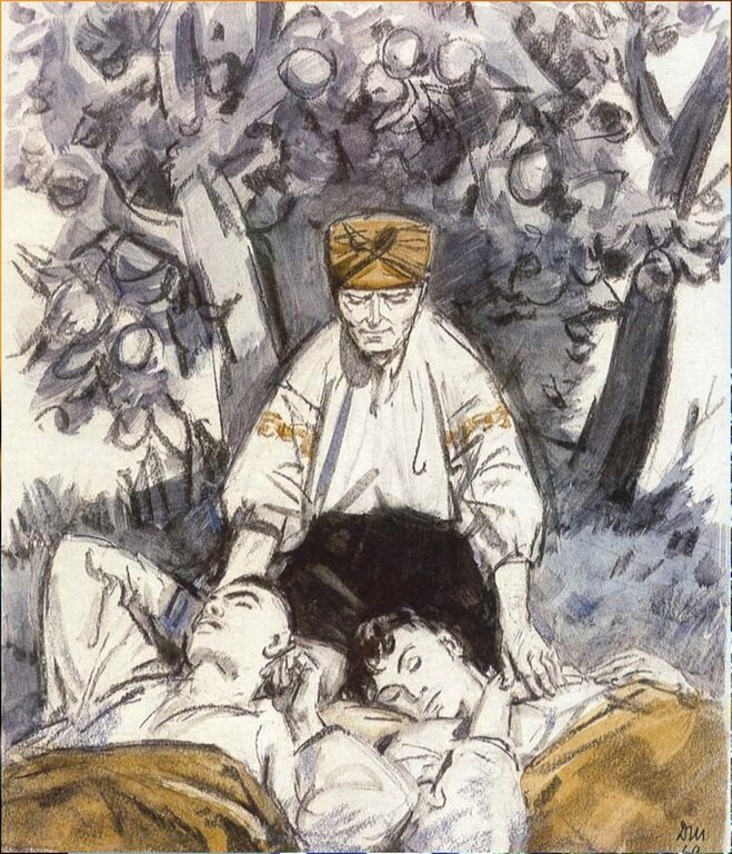 Источник: Мать. Д. Шмаринов. Иллюстрации к повести Гоголя Н.В. «Тарас Бульба» (найдено по запросу в Gogle-картинках)