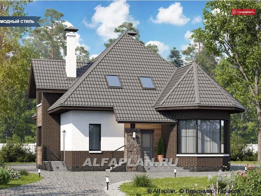 НА СЛАЙД ШОУ 2 ФОТО: Проект загородного дома "Капелла" 596А   © Владимир Тарасов