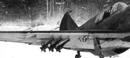 РС-82 под крылом истребителя ЛаГГ-3