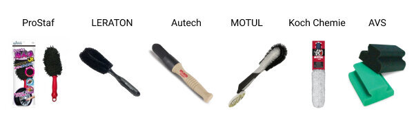 Популярные щетки, ёршики и губки для очистки колесных дисков