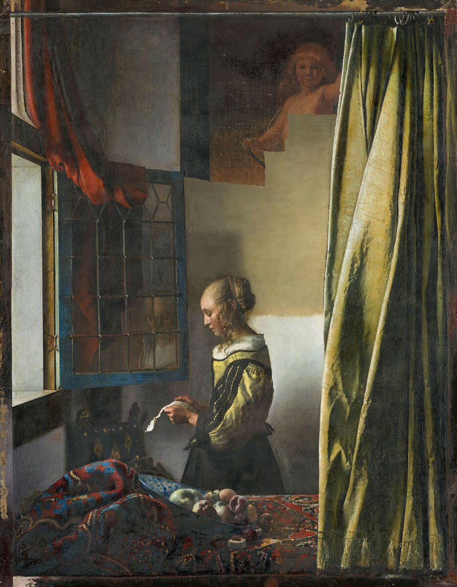 Картина в процессе реставрации.