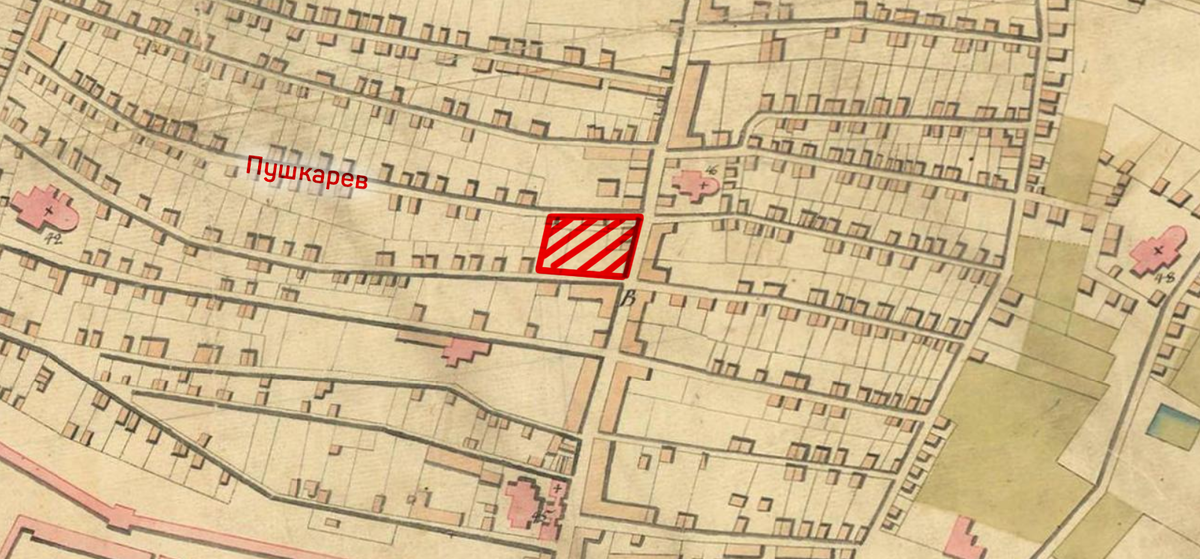 На допожарном плане конца XVIII века хорошо видна старая слободская планировка. Некоторые переулки с тех пор исчезли