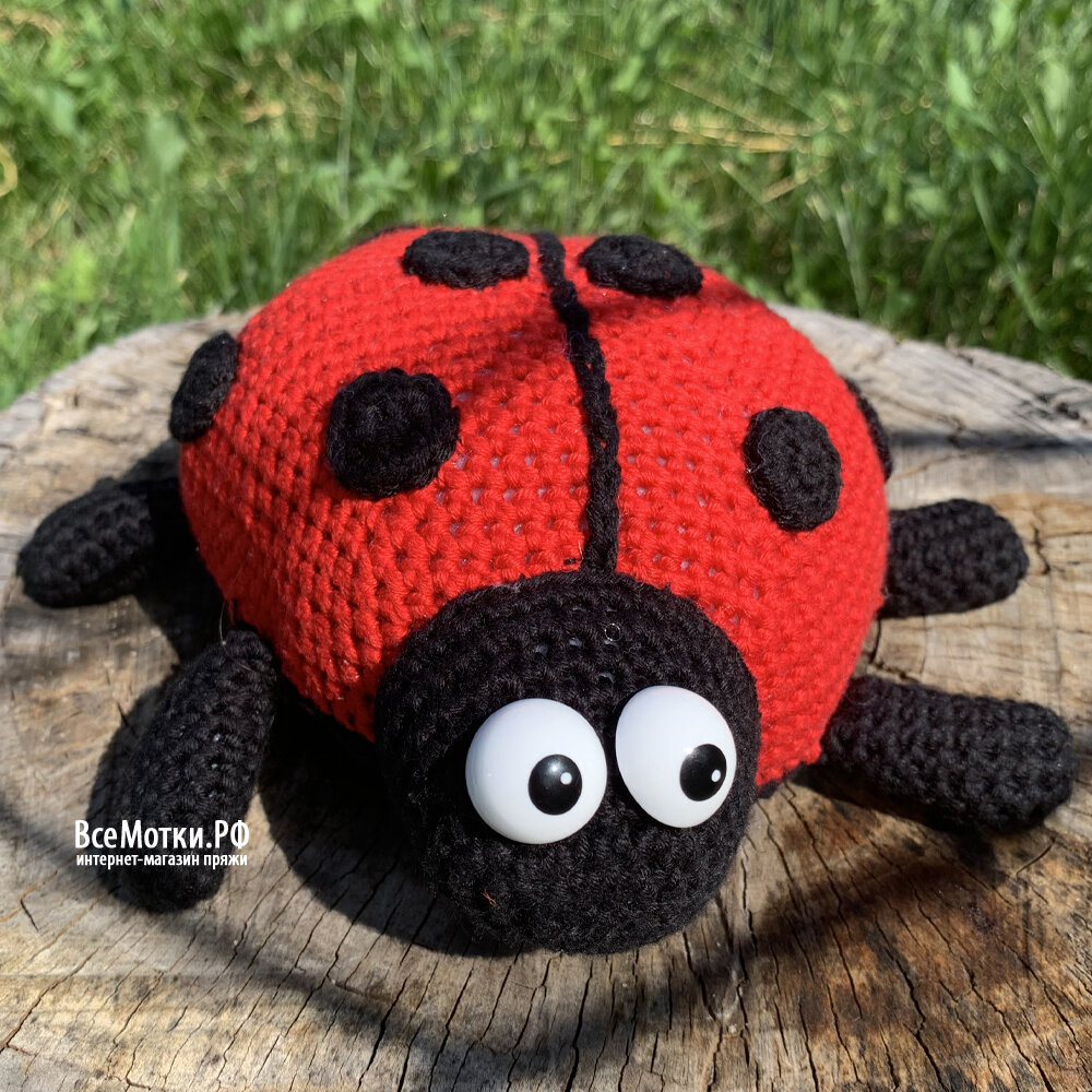 Мастер-класс: милейшая божья коровка крючком - ВсеМотки.РФ: интернет-магазин пряжи
