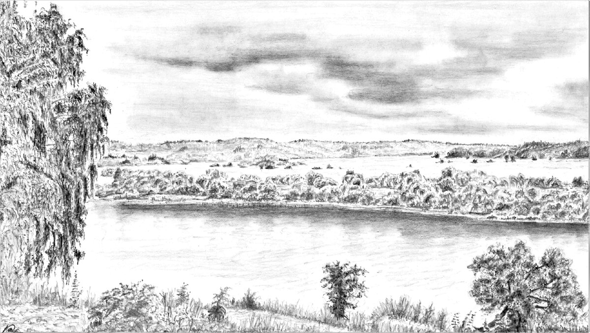 Рис. 1. Таруса. Вид на Оку