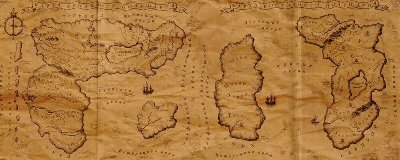 Карта Торна - мира в который попадают герои