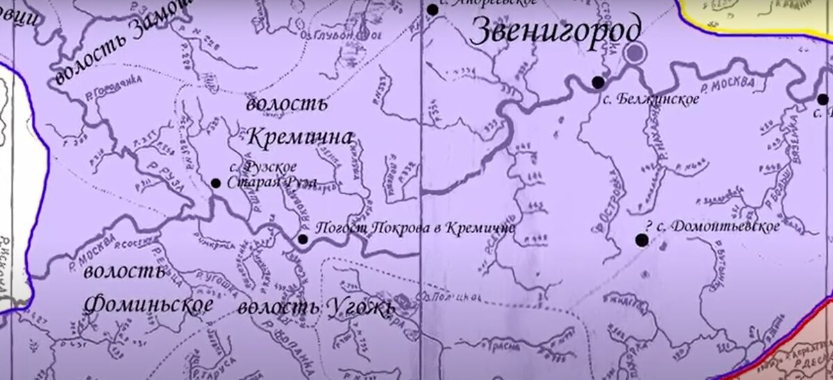 Карта погост Покрова в Кремичне. Волость Кремична.