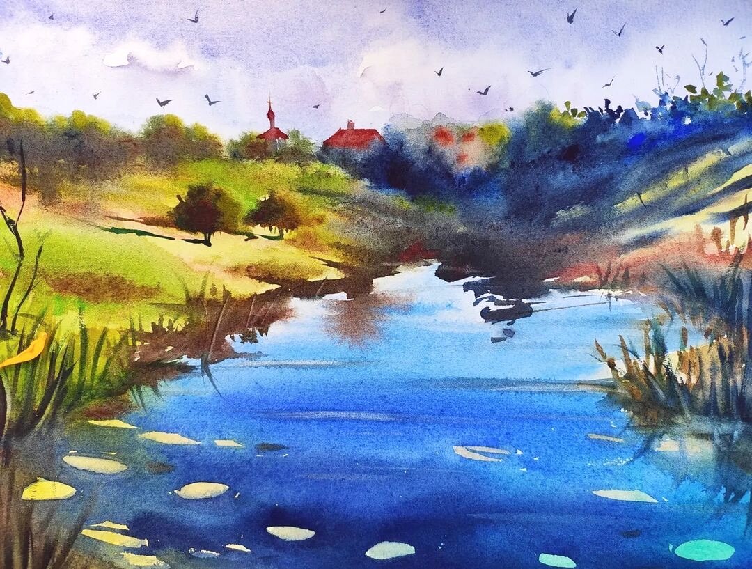 Первые пейзажи Оксаны, после прохождения наших курсов