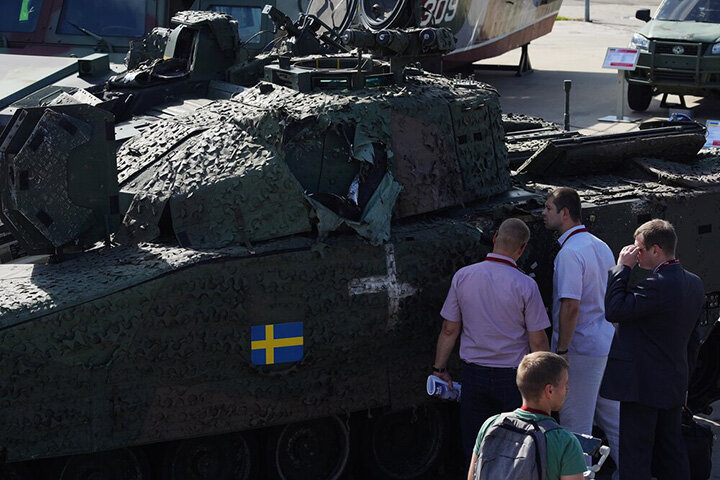 Шведская БМП CV-90. Форум "Армия-2023". Фото: Авилов Александр/Агентство "Москва"