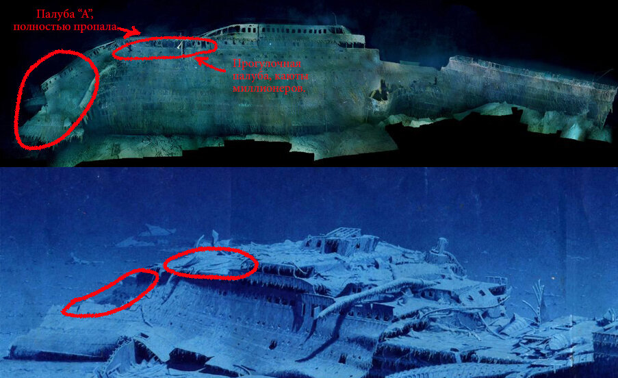 Hay cadaveres dentro del titanic