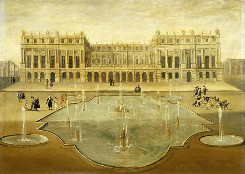 так выглядел Версаль, окружённый «конвертом», до появления Зеркальной галереи