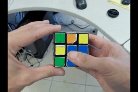 Как собрать кубик Рубика с помощью 2 движений