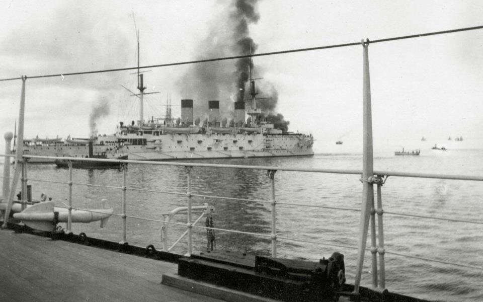 «Ослябя» в Кронштадте, 1903 г. Ист.: tsushima.su
