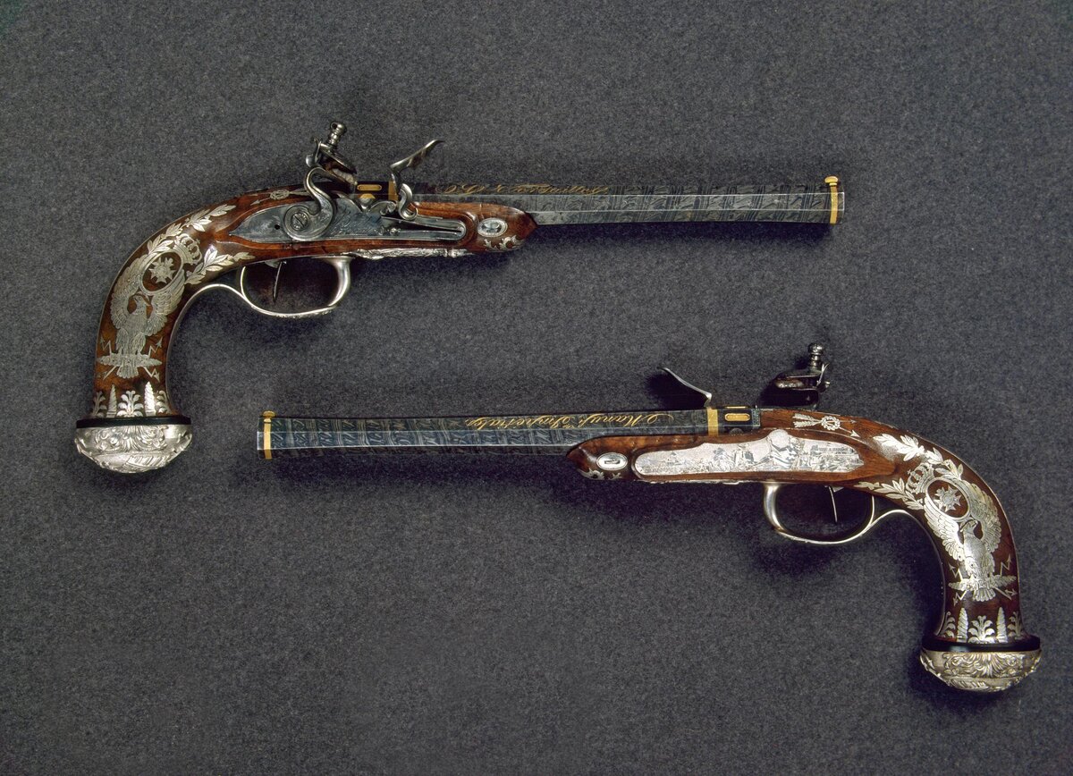 Пистолет работы Николя-Ноэля Бутэ из коллекции Эрмитажа (между 1800 и 1804 гг.).