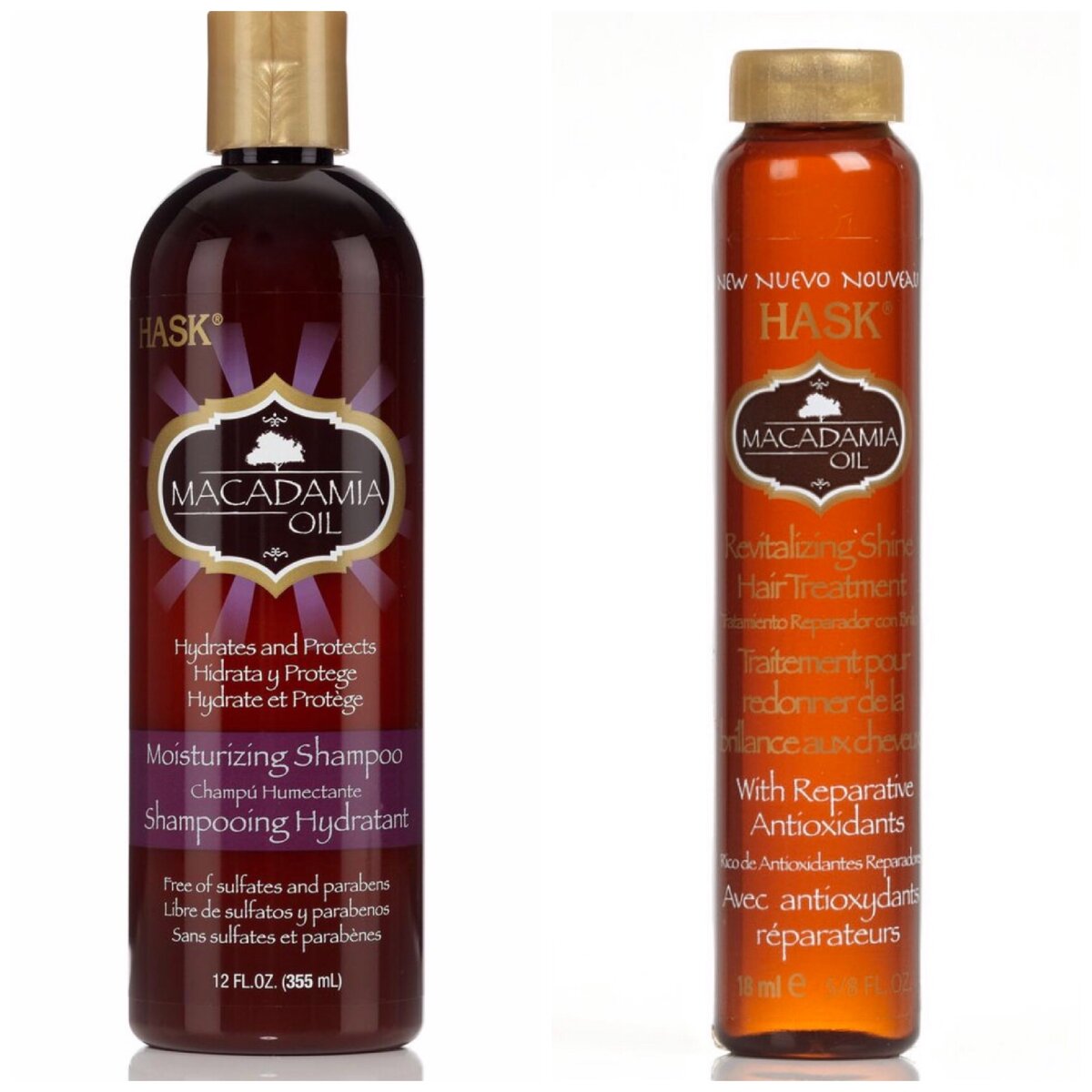 Шампунь и масло для увлажнения