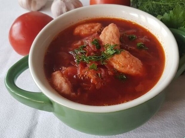 Супы с галушками: простой постный суп и борщ 
