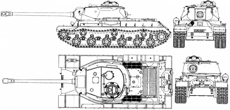 Схема ИС-2 обр. 1943 г.