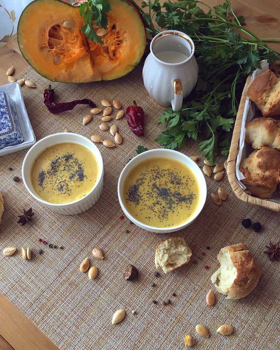 Крем-суп из тыквы и моркови