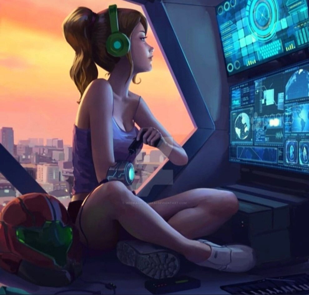Cyberpunk sci fi girl фото 16