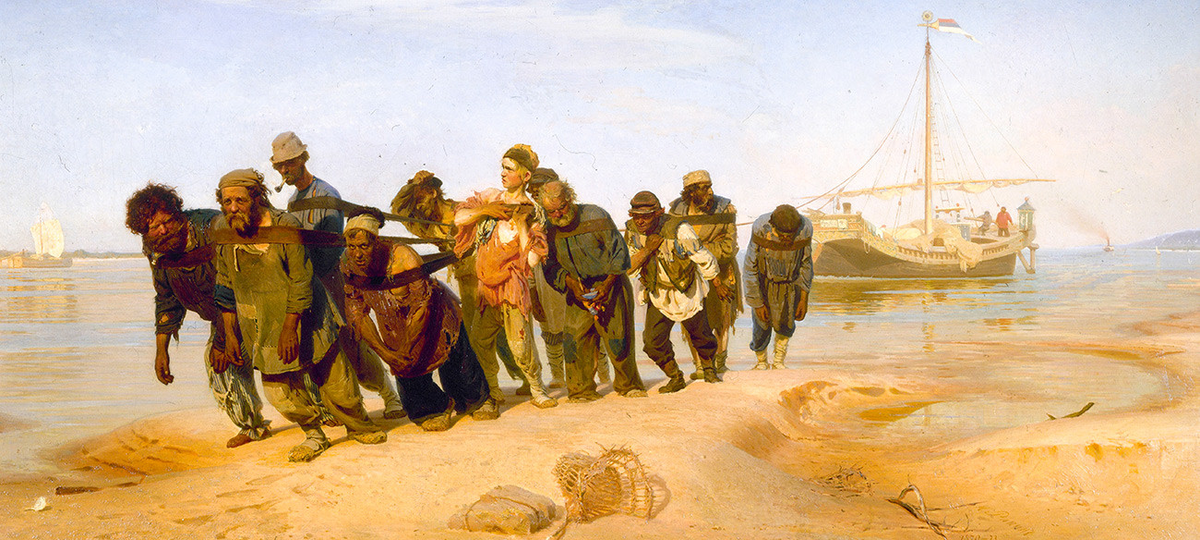 И. Е. Репин, "Бурлаки на Волге", 1870—1873 г.г.